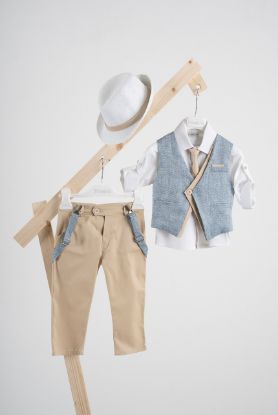 Εικόνα της Βαπτιστικό κοστούμι Piccolino Silvio-22 σε χρώμα Beige