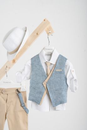 Εικόνα της Βαπτιστικό κοστούμι Piccolino Silvio-22 σε χρώμα Beige