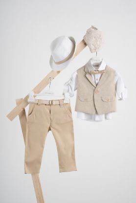 Εικόνα της Βαπτιστικό κοστούμι Piccolino Massimo σε χρώμα Beige