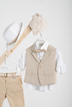 Εικόνα της Βαπτιστικό κοστούμι Piccolino Massimo σε χρώμα Beige