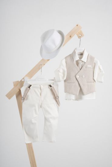 Εικόνα της Βαπτιστικό κοστούμι Piccolino Andre σε χρώμα Ivory