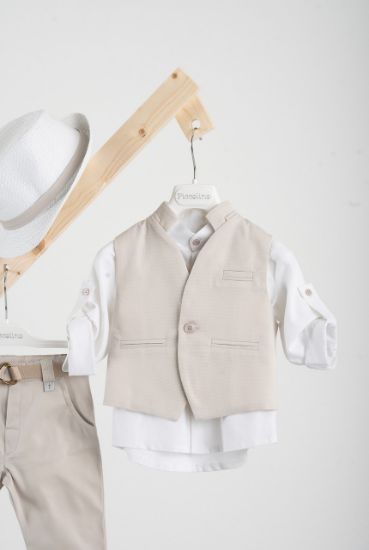 Εικόνα της Βαπτιστικό κοστούμι Piccolino Luciano σε χρώμα Sand