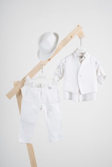 Εικόνα της Βαπτιστικό κοστούμι Piccolino Luciano σε χρώμα White