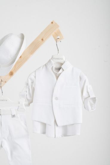 Εικόνα της Βαπτιστικό κοστούμι Piccolino Luciano σε χρώμα White