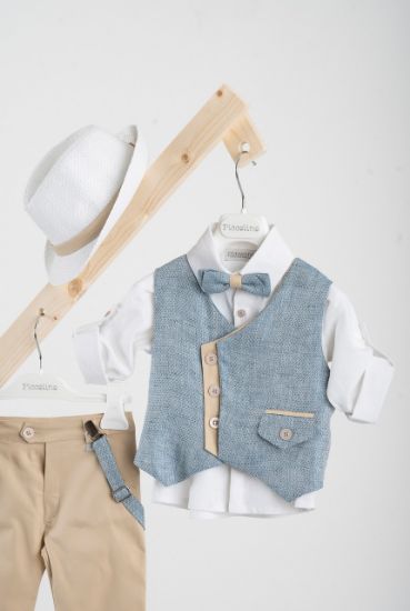 Εικόνα της Βαπτιστικό κοστούμι Piccolino Pedro σε χρώμα Beige