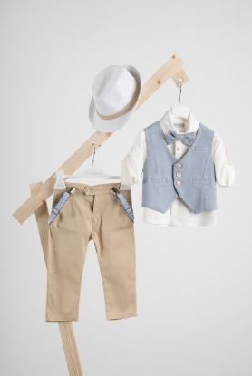 Εικόνα της Βαπτιστικό κοστούμι Piccolino Bob σε χρώμα Ciele