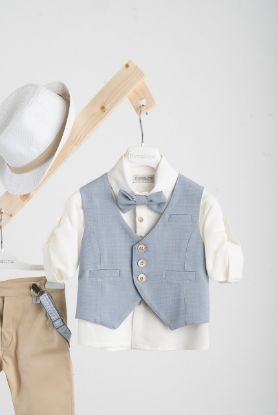 Εικόνα της Βαπτιστικό κοστούμι Piccolino Bob σε χρώμα Ciele