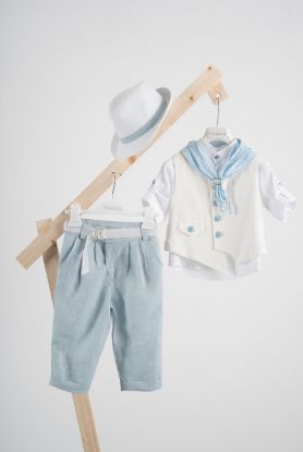 Εικόνα της Βαπτιστικό κοστούμι Piccolino Thomas σε χρώμα Ciele