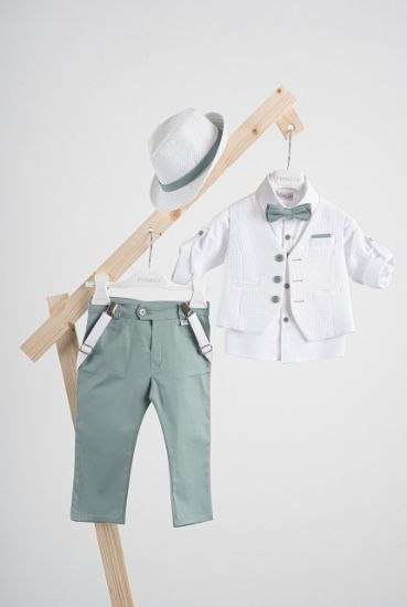 Εικόνα της Βαπτιστικό κοστούμι Piccolino Lorenzo σε χρώμα Mint