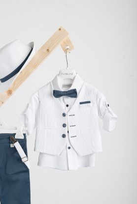 Εικόνα της Βαπτιστικό κοστούμι Piccolino Lorenzo σε χρώμα Cobalt