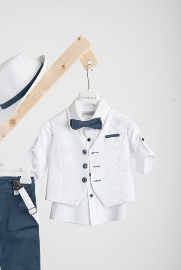 Εικόνα της Βαπτιστικό κοστούμι Piccolino Lorenzo σε χρώμα Cobalt