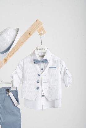 Εικόνα της Βαπτιστικό κοστούμι Piccolino Lorenzo σε χρώμα Light blue