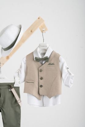 Εικόνα της Βαπτιστικό κοστούμι Piccolino Gustavo σε χρώμα Olive