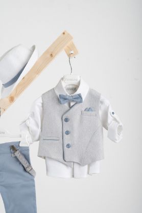 Εικόνα της Βαπτιστικό κοστούμι Piccolino Gustavo σε χρώμα Light Blue