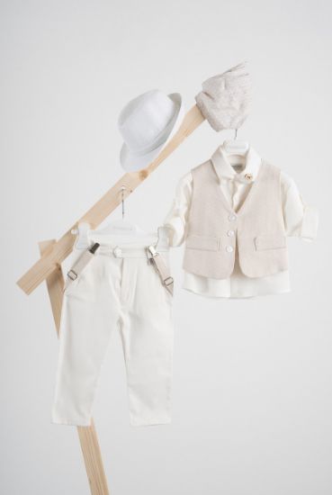 Εικόνα της Βαπτιστικό κοστούμι Piccolino Pablo σε χρώμα Ivory
