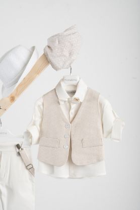 Εικόνα της Βαπτιστικό κοστούμι Piccolino Pablo σε χρώμα Ivory