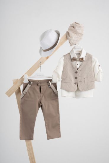 Εικόνα της Βαπτιστικό κοστούμι Piccolino Pablo σε χρώμα Mocha