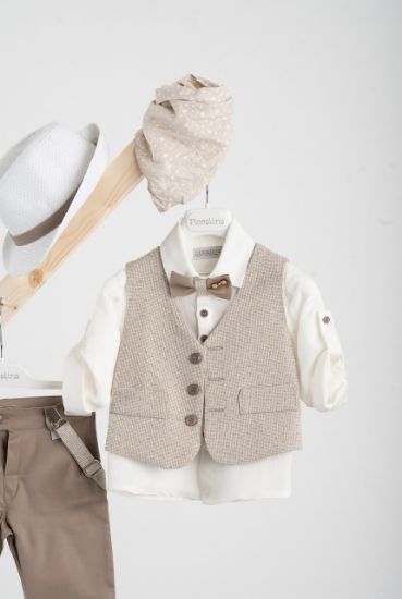 Εικόνα της Βαπτιστικό κοστούμι Piccolino Pablo σε χρώμα Mocha