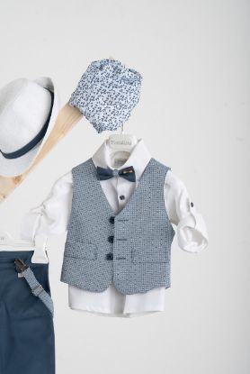 Εικόνα της Βαπτιστικό κοστούμι Piccolino Pablo σε χρώμα Cobalt