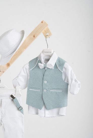 Εικόνα της Βαπτιστικό κοστούμι Piccolino Francisco σε χρώμα mint-white
