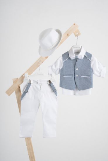 Εικόνα της Βαπτιστικό κοστούμι Piccolino Francisco σε χρώμα blue-white