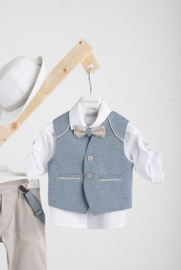 Εικόνα της Βαπτιστικό κοστούμι Piccolino Francisco σε χρώμα blue-sand