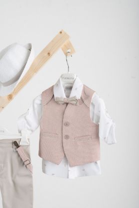 Εικόνα της Βαπτιστικό κοστούμι Piccolino Francisco σε χρώμα red-sand