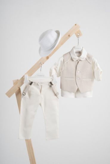 Εικόνα της Βαπτιστικό κοστούμι Piccolino Francisco σε χρώμα Ivory