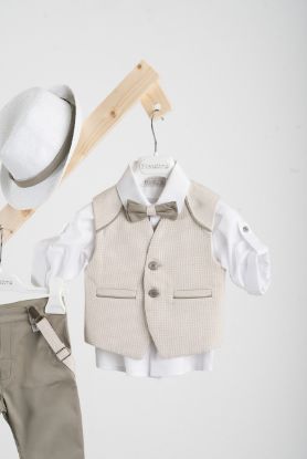 Εικόνα της Βαπτιστικό κοστούμι Piccolino Francisco σε χρώμα Sage