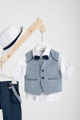 Εικόνα της Βαπτιστικό κοστούμι Piccolino Francisco σε χρώμα Aegean