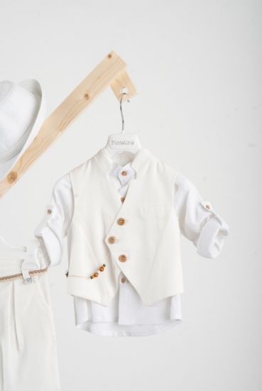 Εικόνα της Βαπτιστικό κοστούμι Piccolino Enrique σε χρώμα Off White