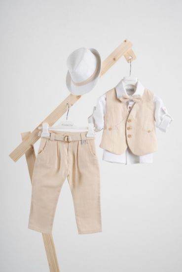 Εικόνα της Βαπτιστικό κοστούμι Piccolino Rafael σε χρώμα Beige