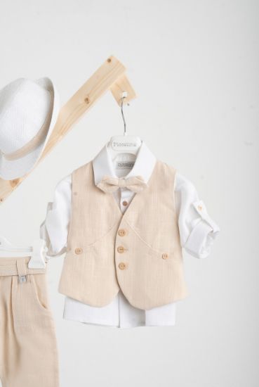 Εικόνα της Βαπτιστικό κοστούμι Piccolino Rafael σε χρώμα Beige