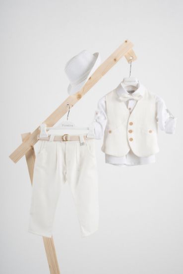 Εικόνα της Βαπτιστικό κοστούμι Piccolino Rafael σε χρώμα Ivory
