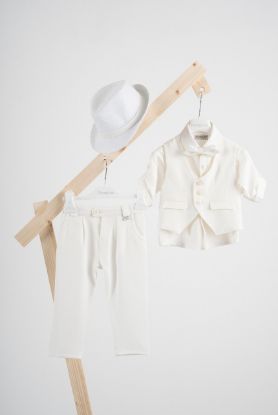 Εικόνα της Βαπτιστικό κοστούμι Piccolino Rodrigo σε χρώμα Ivory