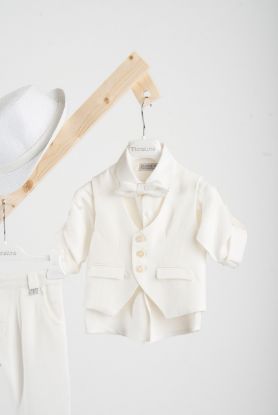 Εικόνα της Βαπτιστικό κοστούμι Piccolino Rodrigo σε χρώμα Ivory