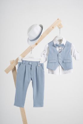 Εικόνα της Βαπτιστικό κοστούμι Piccolino Rodrigo σε χρώμα Light blue