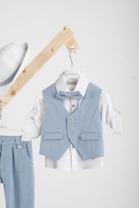 Εικόνα της Βαπτιστικό κοστούμι Piccolino Rodrigo σε χρώμα Light blue