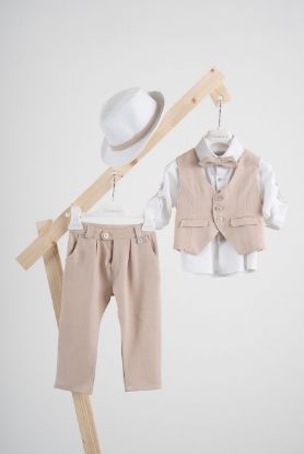 Εικόνα της Βαπτιστικό κοστούμι Piccolino Rodrigo σε χρώμα Redwood