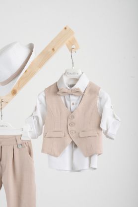 Εικόνα της Βαπτιστικό κοστούμι Piccolino Rodrigo σε χρώμα Redwood