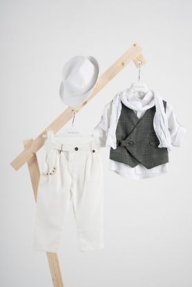 Εικόνα της Βαπτιστικό κοστούμι Piccolino Jose σε χρώμα White