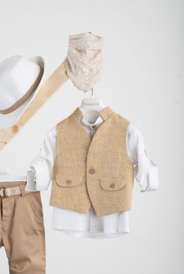 Εικόνα της Βαπτιστικό κοστούμι Piccolino Alfonso σε χρώμα Safari