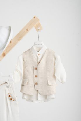 Εικόνα της Βαπτιστικό κοστούμι Piccolino Lewis σε χρώμα Off white