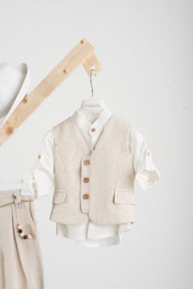 Εικόνα της Βαπτιστικό κοστούμι Piccolino Lewis σε χρώμα Beige