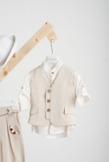 Εικόνα της Βαπτιστικό κοστούμι Piccolino Lewis σε χρώμα Beige