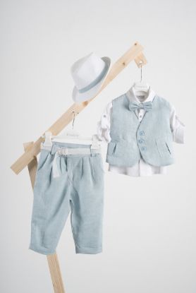 Εικόνα της Βαπτιστικό κοστούμι Piccolino Emanuel σε χρώμα Ciele