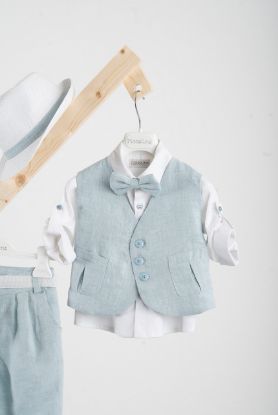 Εικόνα της Βαπτιστικό κοστούμι Piccolino Emanuel σε χρώμα Ciele
