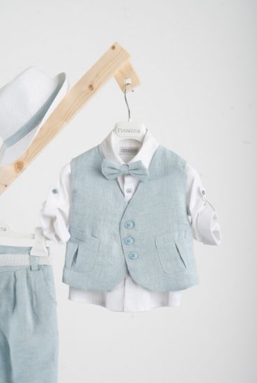 Εικόνα της Βαπτιστικό κοστούμι Piccolino Emanuel σε χρώμα Ciele