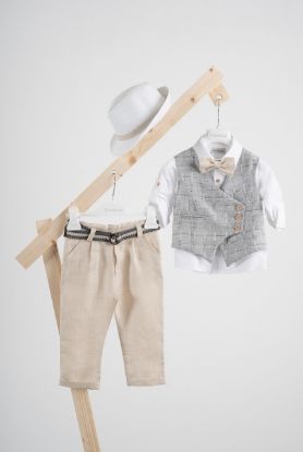 Εικόνα της Βαπτιστικό κοστούμι  Piccolino Arthur σε χρώμα Beige