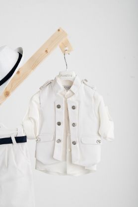 Εικόνα της Βαπτιστικό κοστούμι  Piccolino Che σε χρώμα Off White